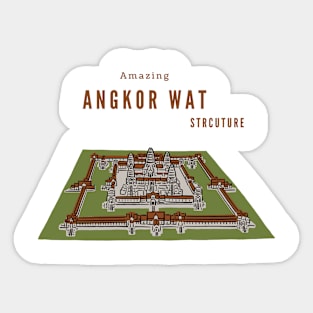 Amazing Angkor architectural structure Sticker